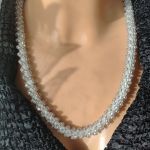 Naszyjnik Biały Crystal Sznur - 