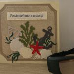 kartka z wakacji z muszelkami - kartka z przodu