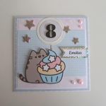 Kartka na urodziny Pusheen z personalizacją - Kartka na urodziny Pusheen z personalizacją