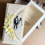 077,Kartka w pudełku na ślub z torebką-Młoda Para - 077,Kartka w pudełku na ślub z torebką-Młoda Para