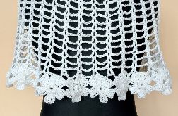 Biała pelerynka komunijna, z jedwabiem i kaszmirem