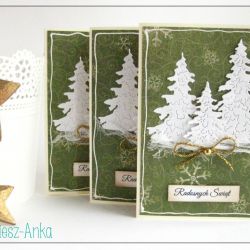 Kartka świąteczna z choinkami 2