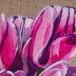 Tulipany obraz malowany na płótnie lnianym - Tulipany - zbliżenie
