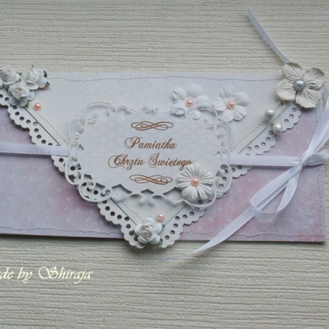 Pamiątka Chrztu św. - 'różowo perłowo'