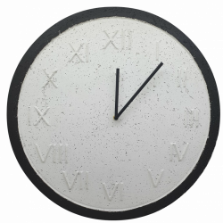Zegar Ścienny Betonowy Roman Biały Czarny 45