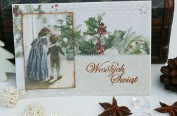 Wesołych Świąt- kartka z gwiazdkami