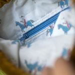 Kolorowy mini plecak damski patchwork - 