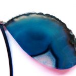 Wisiorek z niebieskim, nieregularnym surowym agatem - 