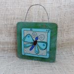 Obrazek na drewnie - Niebieski Motyl - 2