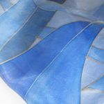 Chusta Roślinna w odcieniach fiołkowo-niebieskich - Jedwabna chusta fiołkowo-niebieska