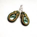 Kolczyki Zieleń i Złoto - 