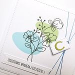 Minimalistyczna ręcznie robiona kartka na urodziny - Ręcznie robiona kartka urodzinowa