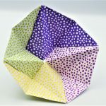 Geometryczna miseczka origami kolorowe kropki - 3
