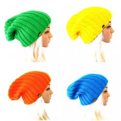 komplet kolorowych czapek unisex