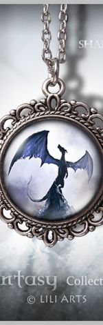 Medalion Smok cienia - Shadow Dragon - zdobiony