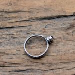 Minimalizm z granatem 02 - srebro i granat