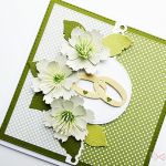 Kartka ŚLUBNA z popielatymi kwiatami - Kartka na ślub z obrączkami