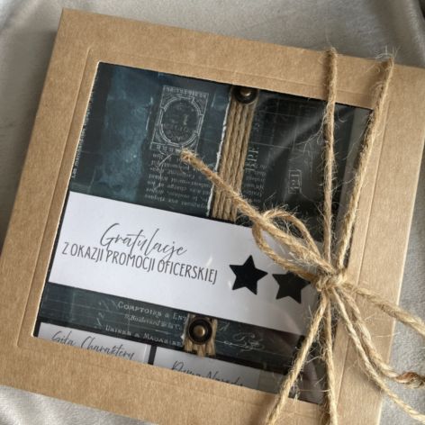 Gratulacje! promocja oficerska! Kartka w pudełku!