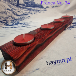 Świecznik SSB czerwony szelak Franca No. 34