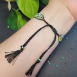 Kolorowa letnia bransoletka z koralików styl boho - Kolorowa letnia bransoletka z koralików styl boho