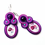 Crimson Rose kolczyki sutasz - 