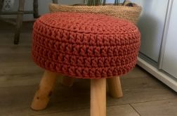 Pokrowiec na stołek,taboret, 30x10cm ceglany.