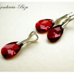Komplet Swarovski Migdał 16mm Red Magma - 