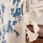 Zazdrostka we wzory lambrekin firany frędzle BOHO 150/80cm - 