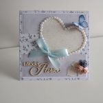 Kartka na ślub w pudełeczku serce z motylem - Kartka na ślub w pudełeczku serce z motylem