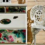 Szafka na buty z kwiatami, żywe kolory, ozdoba przedpokoju - 