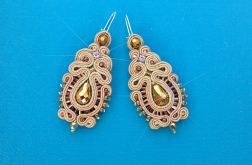 Kolczyki soutache Złote