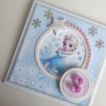 Kartka ręcznie robiona Kraina Lodu Elsa na urodziny  - Kartka urodzinowa Elsa handmade _2