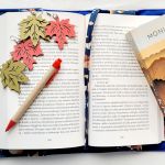 Wodoodporne etui na książkę: jesienne liski na granatowym - 