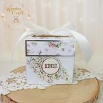 Exploding box komunijny kartka "Pink Roses 4" - 
