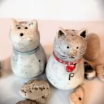 Solniczka i pieprzniczka, ceramiczne Koty. - Solniczka i pieprzniczka Koty ceramiczne