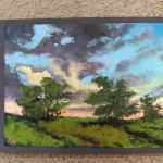 Pejzaż-praca formatu 18x24 cm..  - 