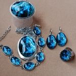 Górski strumień - komplet biżuterii - Górski strumień-komplet bizuterii