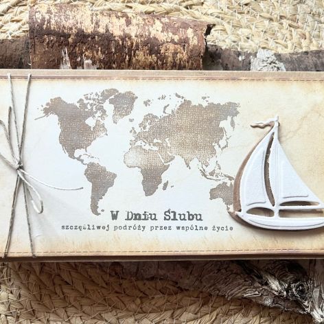 009,kartka na ślub w szczęśliwą podróż