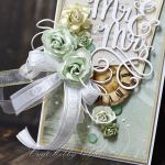 Mr & Mrs - kartka ślubna z motylem - Mr & Mrs - detal II