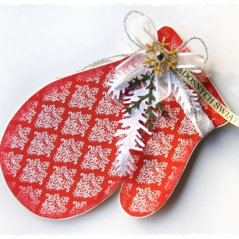 Rękawica - kartka świąteczna