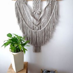Duża makrama, makrama na ścianę boho