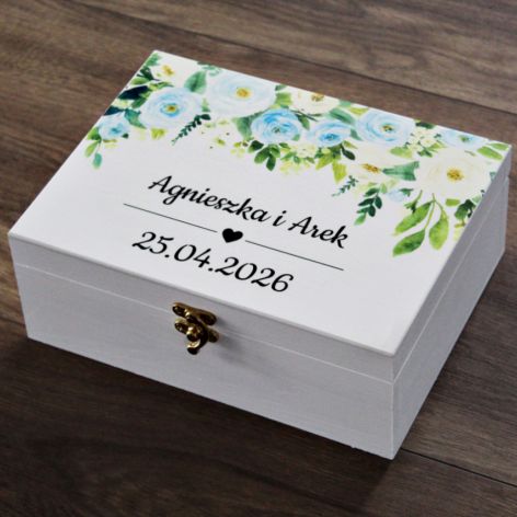 Skrzynka na prezent ślubny dla Pary Młodej Kw