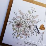 Minimalistyczna kartka na urodziny handmade - Kartka urodzinowa handmade z sercem