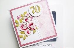 Kartka NA URODZINY cieniowane róże