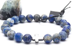 Bransoletka męska lapis lazuli hematyt 01