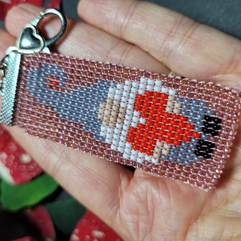 Skrzat Krasnal na Walentynki - Brelok zawieszka do kluczy torebki