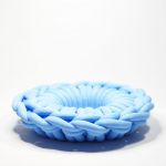 Piękna Pleciona Poduszka HANDMADE - Niebieska - Ręcznie szyte poduszki dekoracyjne do mieszkania