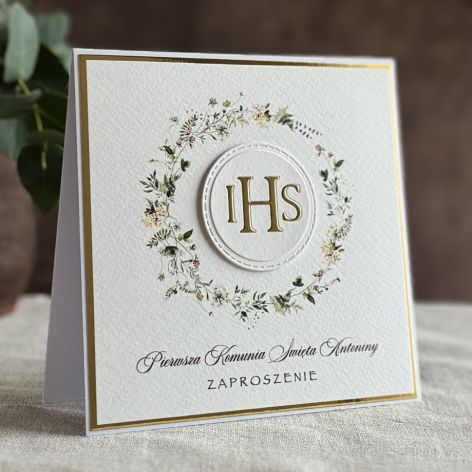 Ręcznie robione zaproszenia komunijne, 18B