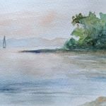 Pejzaż 77-akwarela A5 - 