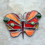 Motyl nieregularny - witrażowy motyl